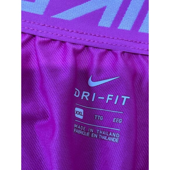 Nike Dri Fit Running Athletic Shorts Women's 2XL Pink Un-lined Mesh Drawstring - Picture 3 of 5